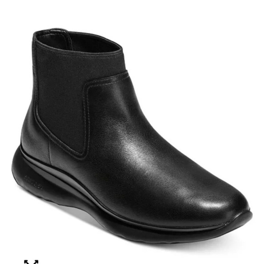 Like New! Cole Haan 3.Zerogrand Black Waterproof Leather Chelsea Boots